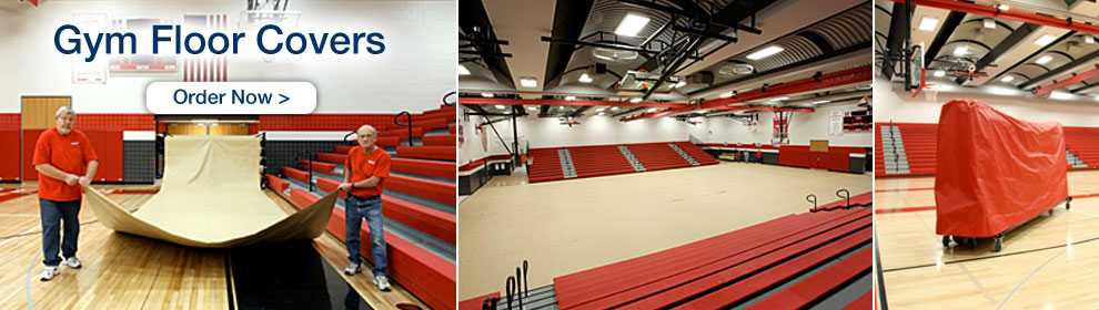 Protect your wood floors from scratches, mars, water, dirt and scuff marks by covering it with a non-slip ThoroShield gym floor cover. Gym Floor Covers - Order Now